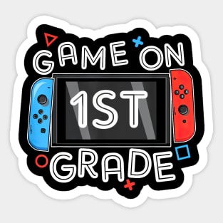 Gamer Back To School Funny Game On 1st Grade Sticker